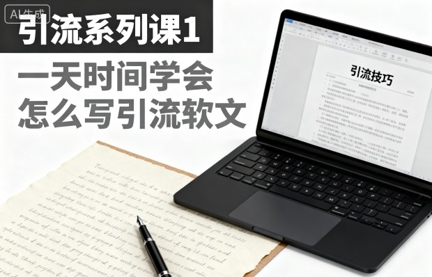 引流系列课1，一天时间学会怎么写引流软文 - 91资源站-91资源站