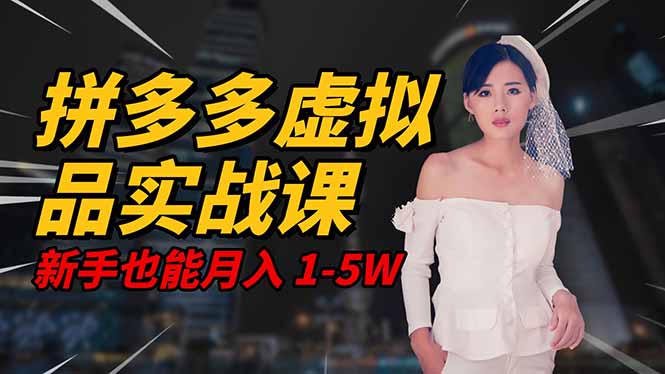 2025 拼多多虚拟品系统实战课，轻资产项目，可矩阵开工作室，新手也能... - 91资源站-91资源站
