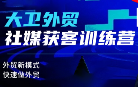 大卫老师·外贸社媒获客独家训练营(更新) - 91资源站-91资源站