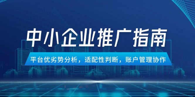 中小企业竞价推广指南,平台优劣势分析,适配性判断,账户管理协作-91资源站