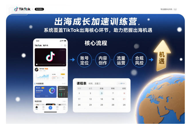 出海成长加速训练营，系统覆盖TikTok出海核心环节，助力把握出海机遇(更新)-91资源站