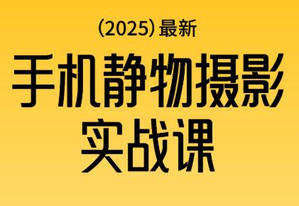 金老师·2025爆款手机静物摄影实战课-91资源站