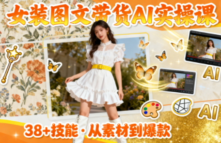 女装图文带货的AI实操课-91资源站