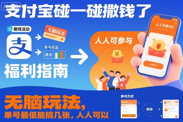 支付宝碰一碰撒钱了，无脑玩法，单号最低能搞几张，人人可以撸【揭秘】 - 91资源站-91资源站