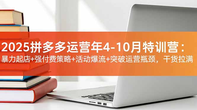 2025拼多多运营年4-10月特训营：暴力起店+强付费策略+活动爆流+突破运营瓶颈，干货拉满-91资源站