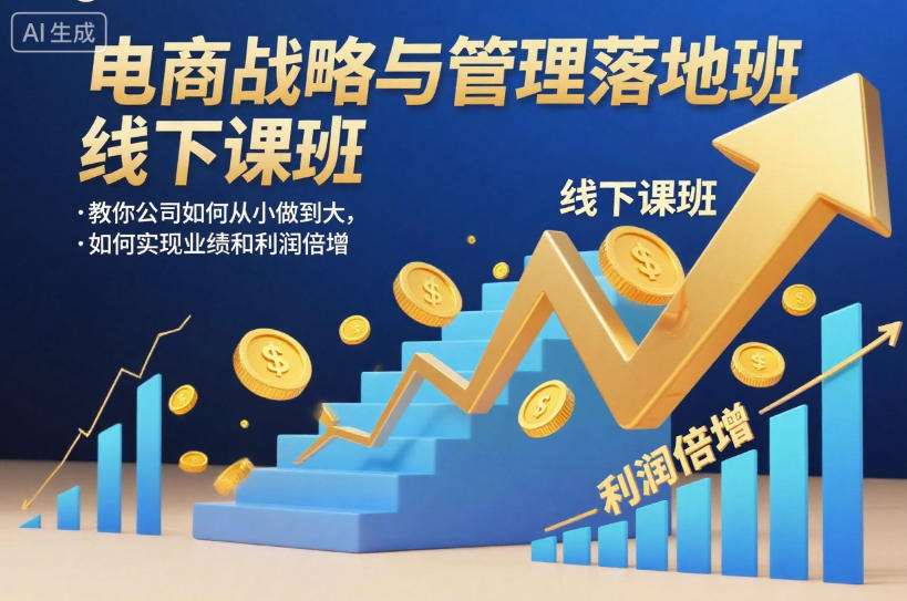 电商战略与管理落地班线下课，教你公司如何从小做到大，如何实现业绩和利润倍增【录音】-91资源站