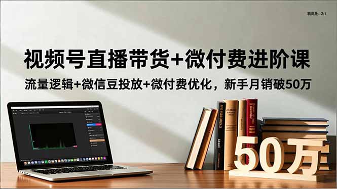 视频号直播带货+微付费进阶课：流量逻辑+微信豆投放+微付费优化，新手月销破50万 - 91资源站-91资源站