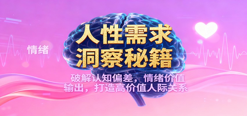 人性需求洞察秘籍，破解认知偏差，情绪价值输出，打造高价值人际关系-91资源站