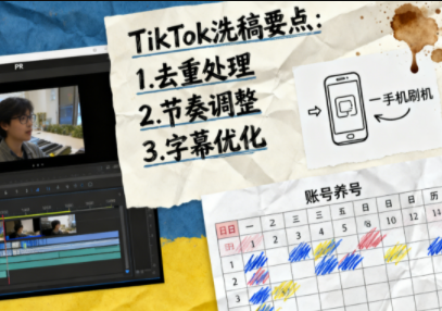 TikTok洗稿剪辑全流程课-91资源站