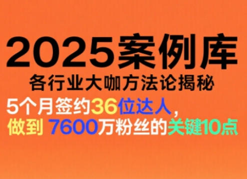 2025案例库，收录各行业大咖的方法论，各行业大咖方法论揭秘-91资源站