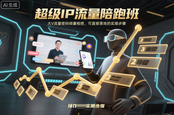 超级IP流量陪跑班,大V流量密码倾囊相授,可直接落地的实操步骤-91资源站