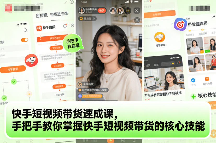 快手短视频带货速成课,手把手教你掌握快手短视频带货的核心技能-91资源站