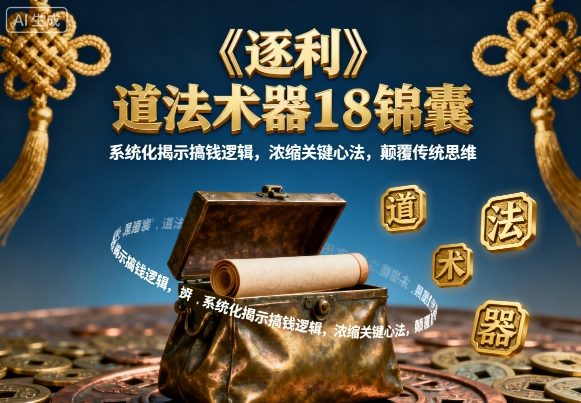 《逐利》道法术器18锦囊,系统化揭示搞钱逻辑,浓缩关键心法,颠覆传统思维(更新)-91资源站