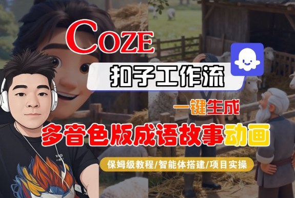 Coze扣子智能体工作流一键生成“多音色版成语故事“动画,全流程保姆级教学-91资源站