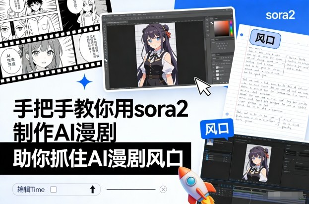 手把手教你用sora2制作AI漫剧,助你抓住AI漫剧风口-91资源站