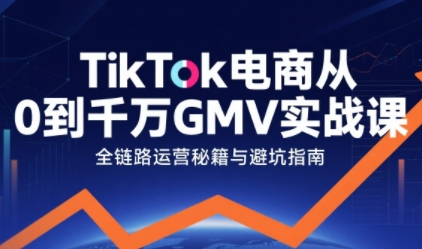 TikTok电商从0到千万GMV实战课，从0到1拆解实战秘籍(更新) - 91资源站-91资源站