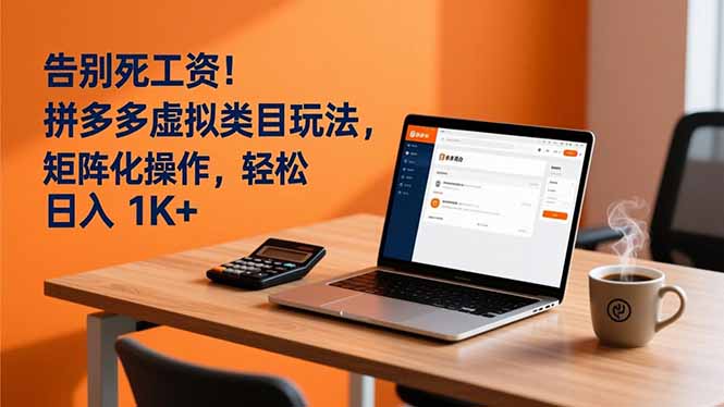 告别死工资！拼多多虚拟类目玩法，矩阵化操作，轻松日入 1K+ - 91资源站-91资源站