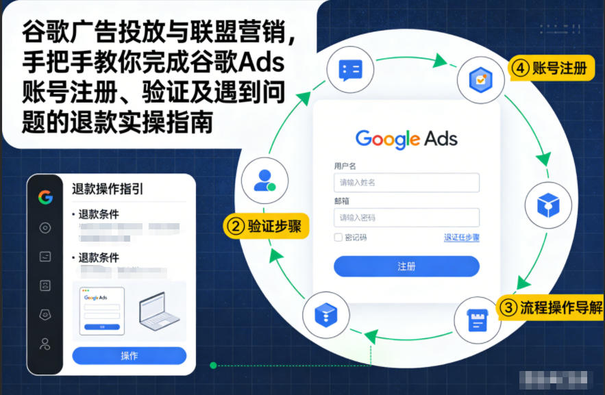 谷歌广告投放与联盟营销，手把手教你完成谷歌Ads账号注册、验证及遇到问题的退款实操指南 - 91资源站-91资源站