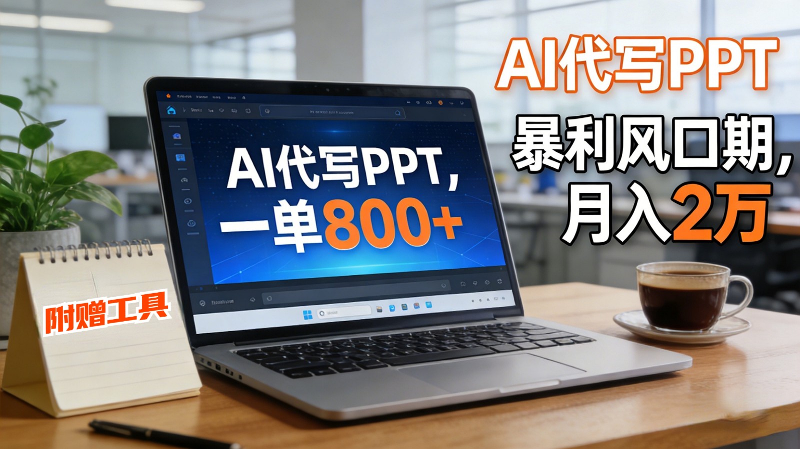AI 代写做 PPT！一单狂赚 800+，风口期月入 2 万(工具 + 提示词直接送) - 91资源站-91资源站