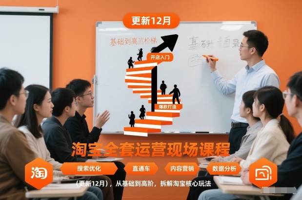 淘宝全套运营现场课程(更新12月)，从基础到高阶，拆解淘宝核心玩法 - 91资源站-91资源站