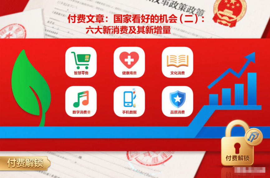 付费文章：国家看好的机会(二)：六大新消费及其新增量 - 91资源站-91资源站
