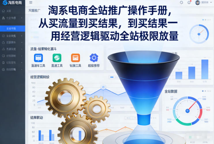 淘系电商全站推广操作手册，从买流量到买结果一用经营逻辑驱动全站极限放量 - 91资源站-91资源站