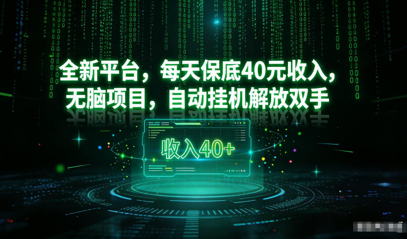 最新看广平台，每天保底30-4米，无脑项目，自动挂G解放双手【揭秘】 - 91资源站-91资源站