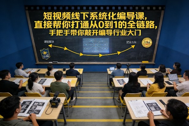短视频线下系统化编导课，直接帮你打通从0到1的全链路，手把手带你敲开编导行业大门 - 91资源站-91资源站