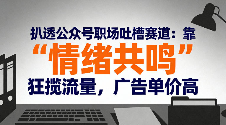 扒透公众号职场吐槽赛道：靠“情绪共鸣”狂揽流量，广告单价高 - 91资源站-91资源站