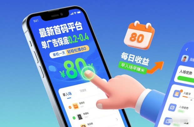 最新首码平台，单广告保底0.2-0.4，单机一天轻松撸80，早入场早賺米【揭秘】-91资源站