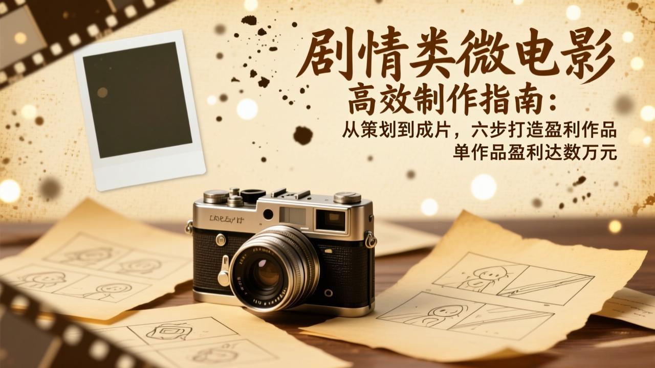 剧情类微电影高效制作指南：从策划到成片，六步打造盈利作品，单作品盈利达数万元 - 91资源站-91资源站