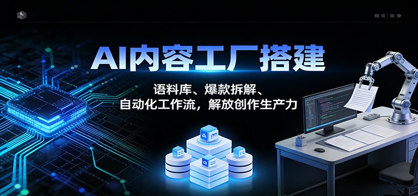 AI内容工厂搭建:语料库、爆款拆解、自动化工作流,解放创作生产力 - 91资源站-91资源站