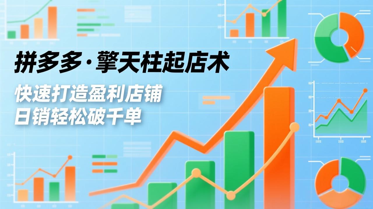 拼多多·擎天柱起店术，爆流布局、利润起飞、不断流，快速打造盈利店铺，日销轻松破千单 - 91资源站-91资源站