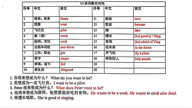 五年级上英语各单元单词和句子必背默写《沪教牛津版》 - 91资源站-91资源站