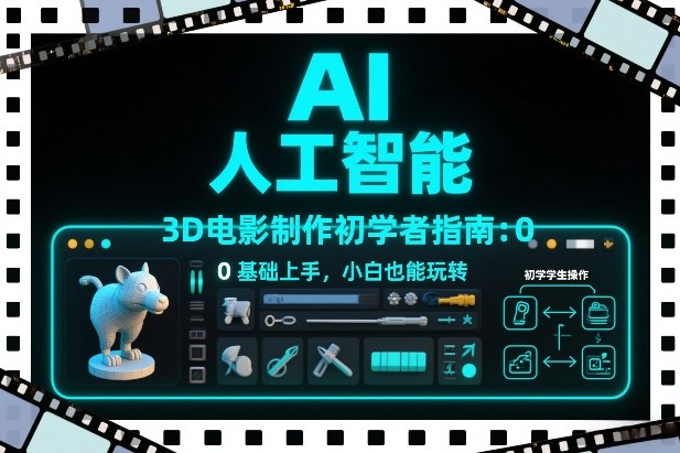 AI人工智能3D电影制作初学者指南：0基础上手，小白也能玩转-91资源站