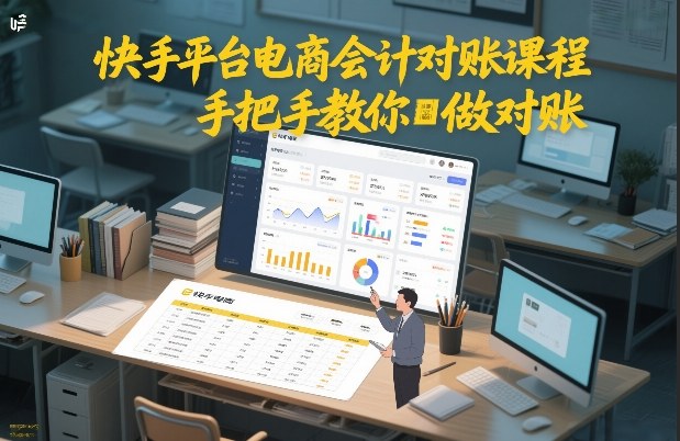 快手平台电商会计对账课程，手把手教你做对账 - 91资源站-91资源站