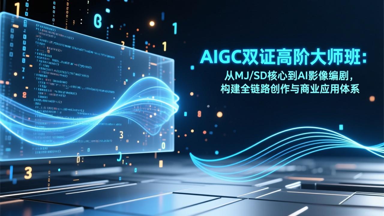 AIGC双证高阶大师班：从MJ/SD核心到AI影像编剧，构建全链路创作与商业应用体系 - 91资源站-91资源站