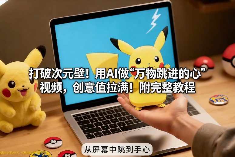打破次元壁！用AI做【万物跳进手心】视频，创意值拉满！附完整教程 - 91资源站-91资源站