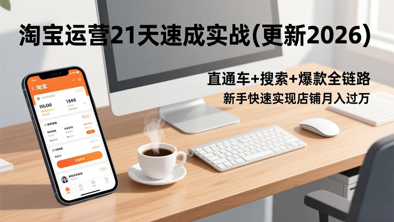 淘宝运营21天速成实战(更新2026 - 91资源站-91资源站