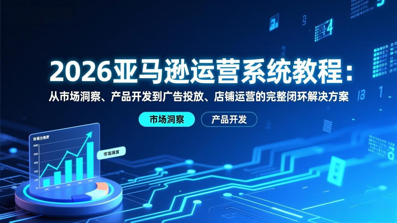 2026亚马逊运营系统教程：从市场洞察、产品开发到广告投放、店铺运营的完整闭环解决方案 - 91资源站-91资源站