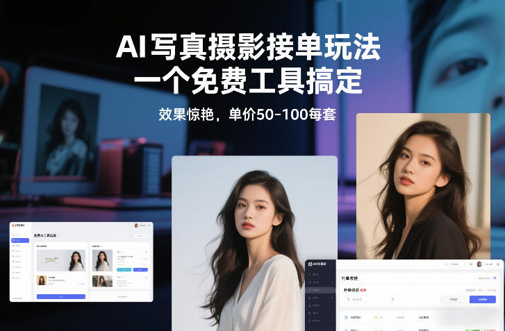 AI写真摄影接单玩法，一个免费工具搞定，效果惊艳，单价50-100每套 - 91资源站-91资源站