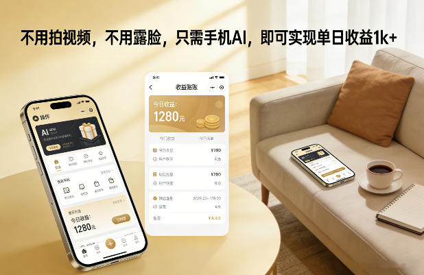 不用拍视频，不用露脸，只需手机AI，即可实现单日收益1k+【揭秘】 - 91资源站-91资源站