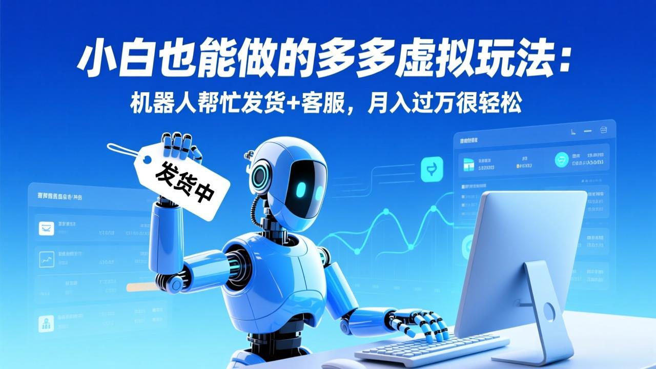 小白也能做的多多虚拟玩法:机器人帮忙发货+客服,月入过万很轻松-91资源站