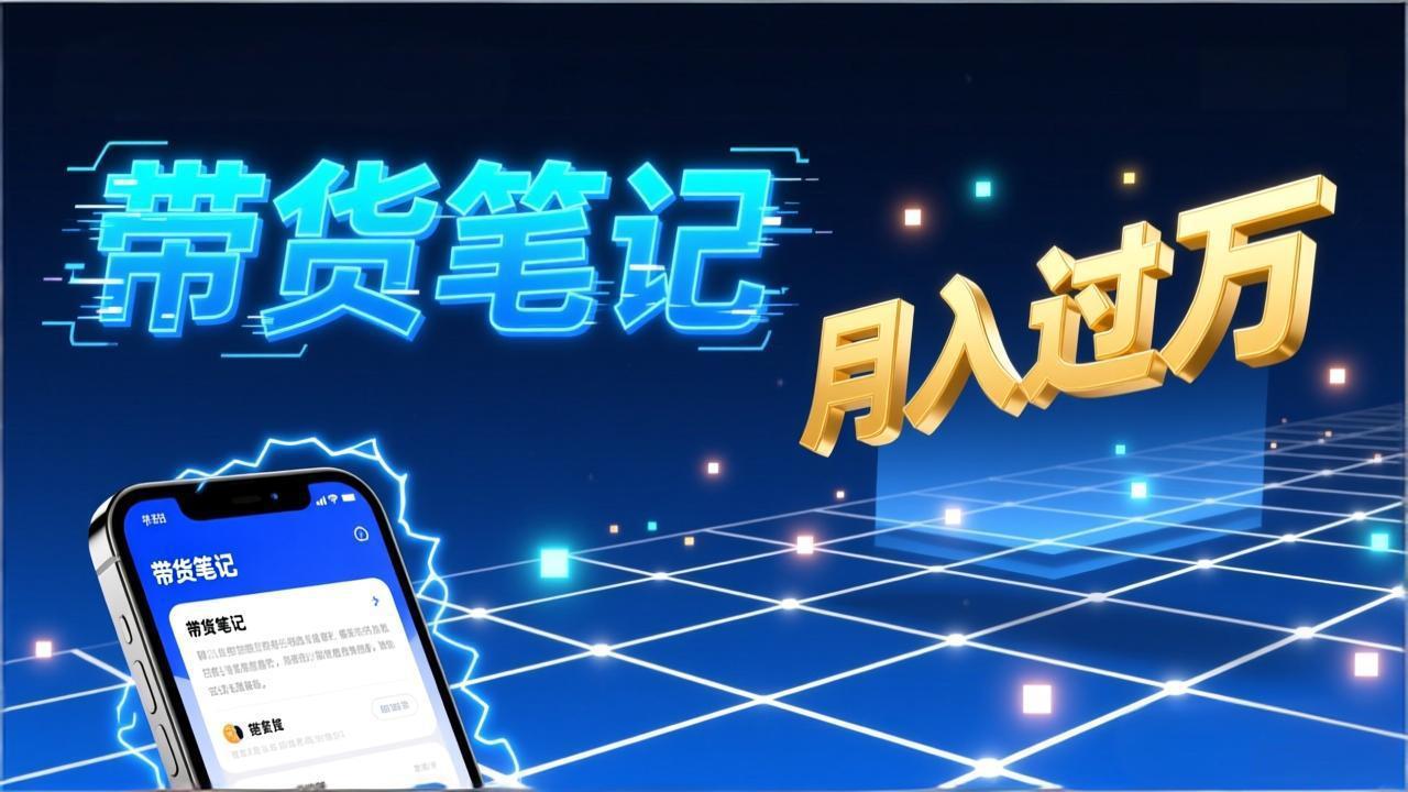 小红书爆款笔记带货实战：拆解封面标题正文全要素，手把手教你单篇笔记带货月入过万-91资源站