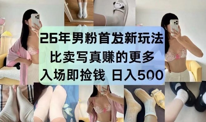 26年男粉首发最新3.0玩法,独此一家,比卖写真賺的更多,入场即捡钱,日入5张【揭秘】-91资源站