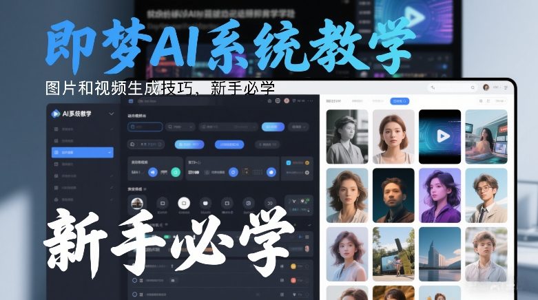 即梦AI系统教学，图片和视频生成技巧，新手必学 - 91资源站-91资源站