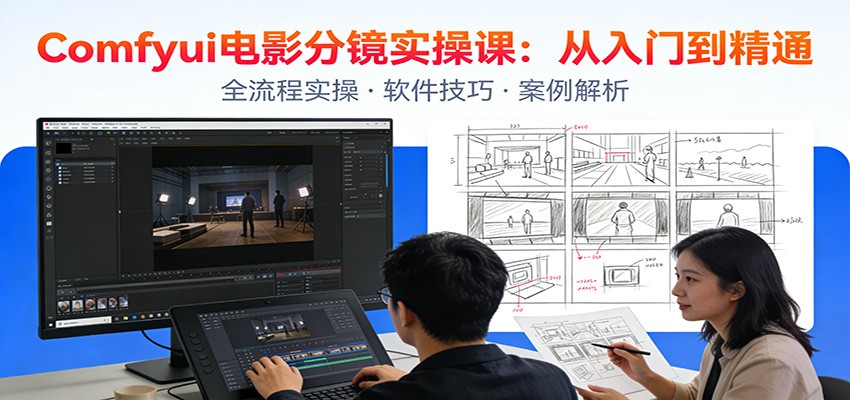 ComfyUI电影分镜实操课：分镜一致性，全流程AI视频制作，零基础也能做专业分镜 - 91资源站-91资源站