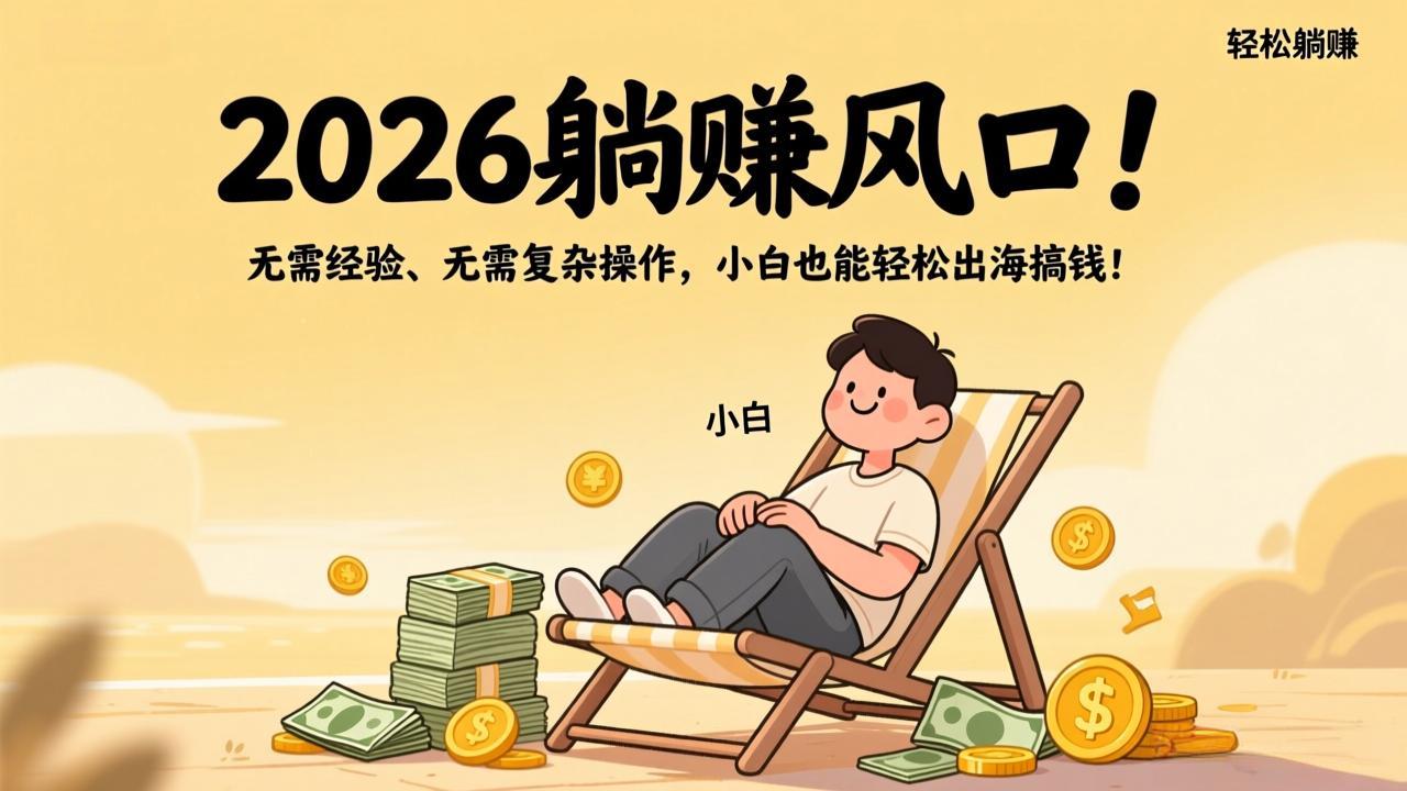 2026躺赚风口！无需经验、无需复杂操作，小白也能轻松出海搞钱！ - 91资源站-91资源站
