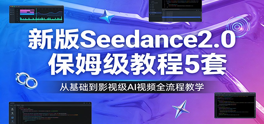 新版Seedance2.0保姆级教程5套:从基础到影视级AI视频全流程教学 - 91资源站-91资源站