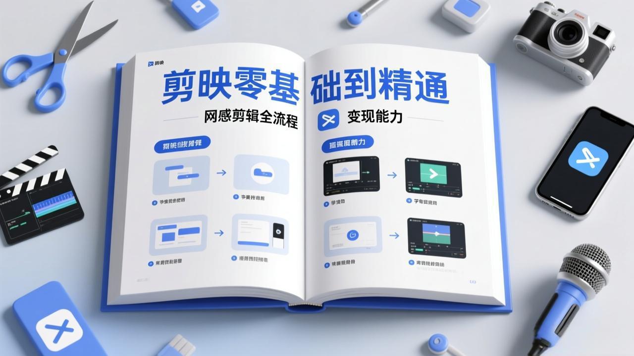 剪映零基础也能快速上手，从入门到精通掌握网感剪辑全流程，掌握能直接变现的剪辑能力 - 91资源站-91资源站